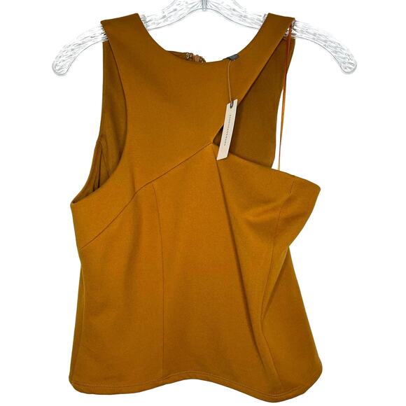NWT Anthropologie Sunday In Brooklyn Asymmetrical Cutout Bronze Top Size Large - Picture 2 of 12